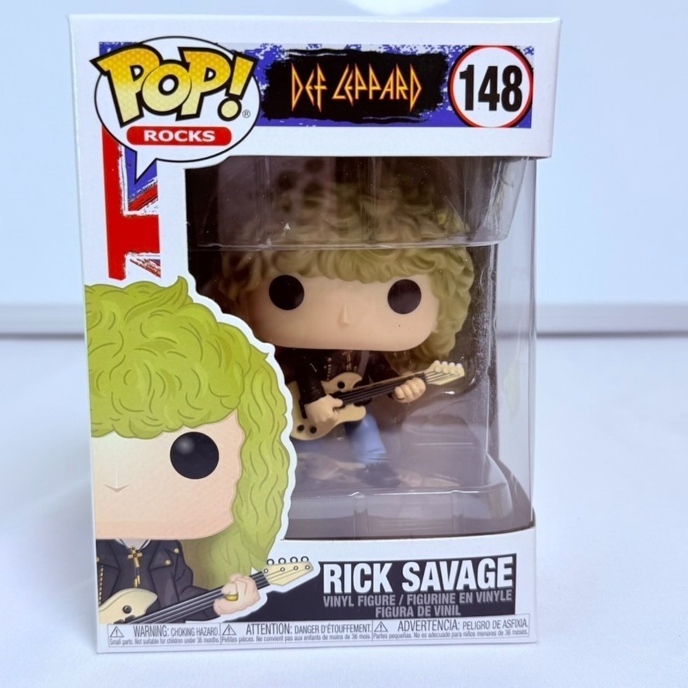 Funko Pop Rocks Def Leppard Rick Savage #148 Vinyl Figure Vaulted